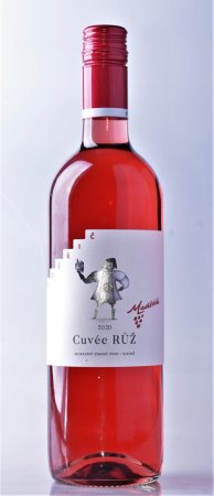 Fľaša vína Cuvée Růž /CS+DR+ZW/ 2020, zemské víno (sladké)