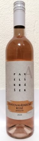 Fľaša vína Svatovavřinecké rosé 2020, zemské víno (polosuché)