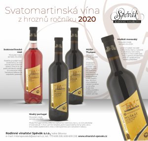 Fľaša vína Svatomartinské Modrý Portugal 2020, zemské víno (suché)