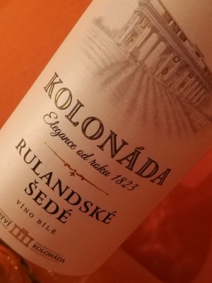 Fľaša vína Rulandské šedé 2019, akostné víno (suché)