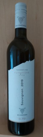 Fľaša vína Sauvignon 2019, akostné víno (suché)