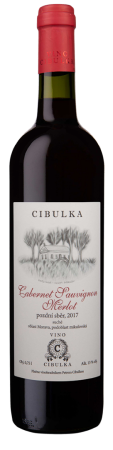 Fľaša vína Cabernet Sauvignon x Merlot 2017, pozdný sber (suché)