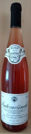 Fľaša vína Svatovavřinecké rosé 2019, kabinetné víno (suché)