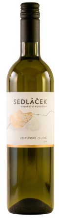 Fľaša vína Veltlínské zelené 2019, kabinetné víno (suché)