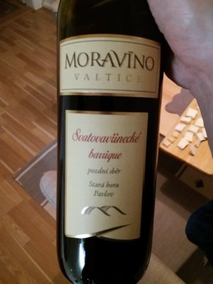 Fľaša vína Svatovavřinecké barrique 2018, pozdný sber (suché)