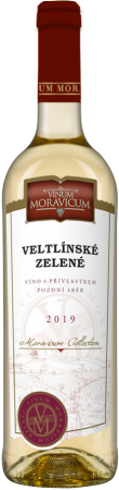 Fľaša vína Veltlínské zelené 2019, pozdný sber (suché)