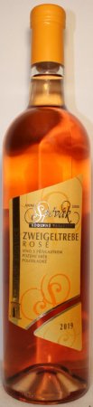 Fľaša vína Zweigeltrebe rosé 2019, pozdný sber (polosladké)