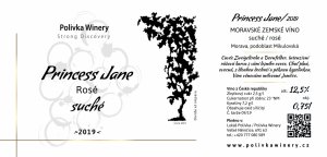 Fľaša vína Princess Jane - ROSÉ 2019, zemské víno (suché)