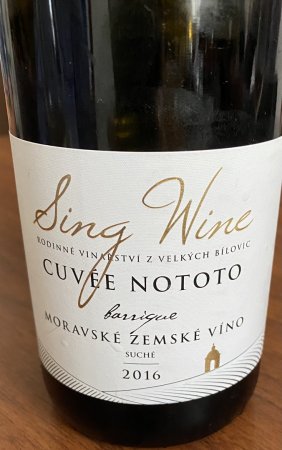 Fľaša vína Cuvée NOTOTO barrique 2016, zemské víno (suché)