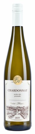 Fľaša vína Chardonnay 2019, pozdný sber (polosladké)