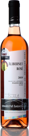 Fľaša vína Alibernet rosé 2019, pozdný sber (suché)
