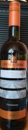 Fľaša vína Chardonnay 2019, akostné víno (suché)