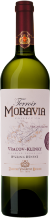 Fľaša vína Ryzlink rýnský Klínky (Terroir Moravia) 2017, pozdný sber (suché)