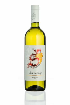 Fľaša vína Chardonnay 2019, zemské víno (suché)