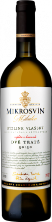Fľaša vína Ryzlink vlašský (Dvě tratě) 2017, výber z hrozna (suché)