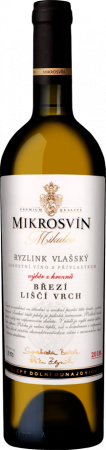 Fľaša vína Ryzlink vlašský (Liščí vrch) 2018, výber z hrozna (suché)