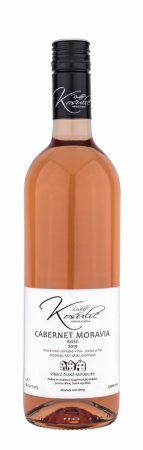 Fľaša vína Cabernet Moravia rosé 2019, zemské víno (polosuché)