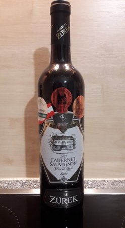Fľaša vína Cabernet Sauvignon 2017, pozdný sber (suché)