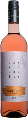 Fľaša vína André rosé 2019, zemské víno (polosladké)