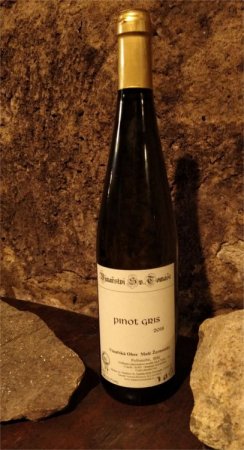 Fľaša vína Pinot gris 2018, zemské víno (polosuché)