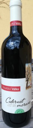 Fľaša vína Cabernet Moravia 2017, pozdný sber (suché)