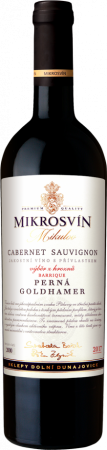 Fľaša vína Cabernet Sauvignon (Goldhamer) barrique 2017, výber z hrozna (suché)