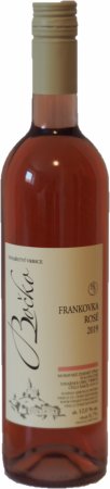 Fľaša vína Frankovka Rosé 2019, zemské víno (polosuché)