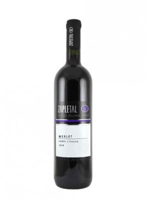 Fľaša vína Merlot 2018, výber z hrozna (suché)