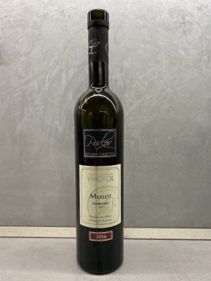 Fľaša vína Merlot 2016, pozdný sber (suché)