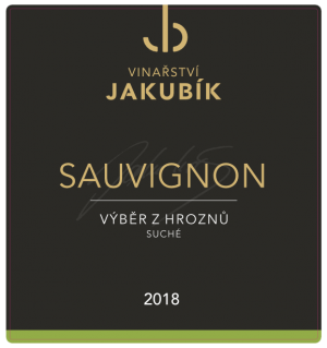 Fľaša vína Sauvignon 2018, výber z hrozna (suché)