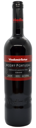 Fľaša vína Modrý Portugal 2015, akostné víno (suché)