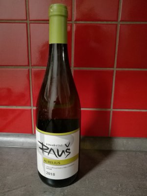 Fľaša vína Aurelius 2018, výber z hrozna (suché)