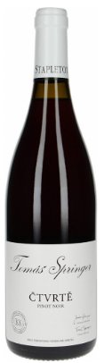 Fľaša vína Pinot Noir (Čtvrtě) 2017, zemské víno (suché)