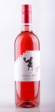 Fľaša vína Cuvée Růž (CS+DR+ZW) 2019, zemské víno (sladké)