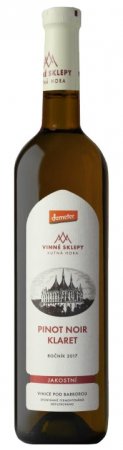 Fľaša vína Pinot noir klaret 2017, akostné víno (suché)