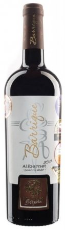 Fľaša vína Alibernet barrique 2017, pozdný sber (suché)