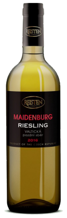 Fľaša vína Riesling (Maidenburg) 2016, pozdný sber (polosuché)