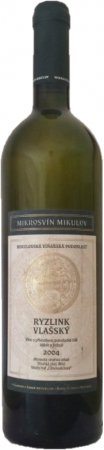 Fľaša vína Ryzlink vlašský (Ořechová hora) 2004, bobuľový výber (polosladké)