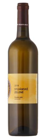 Fľaša vína Sylvánské zelené 2018, pozdný sber (polosuché)