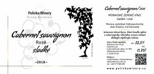 Fľaša vína Cabernet Sauvignon ROSÉ 2018, zemské víno (sladké)