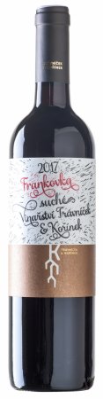 Fľaša vína Frankovka 2017, zemské víno (suché)