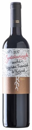 Fľaša vína Svatovavřinecké 2017, zemské víno (suché)