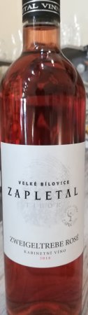 Fľaša vína Zweigeltrebe rosé 2018, kabinetné víno (polosuché)