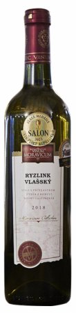 Fľaša vína Ryzlink vlašský 2018, bobuľový výber (sladké)