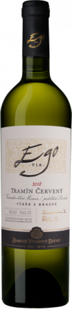 Fľaša vína Tramín červený (EGO No.77) 2018, výber z hrozna (polosladké)