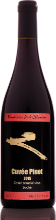 Fľaša vína Cuvée Pinot Noir 2015, zemské víno (suché)