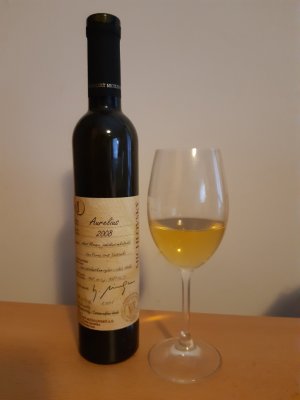 Fľaša vína Aurelius 2008, cibébový výber (sladké)