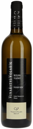 Fľaša vína Ryzlink vlašský 2018, pozdný sber (suché)