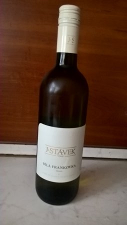 Fľaša vína Bílá Frankovka 2018, kabinetné víno (suché)