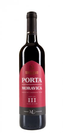 Fľaša vína Porta Moravica 2016, akostné likérové víno (sladké)